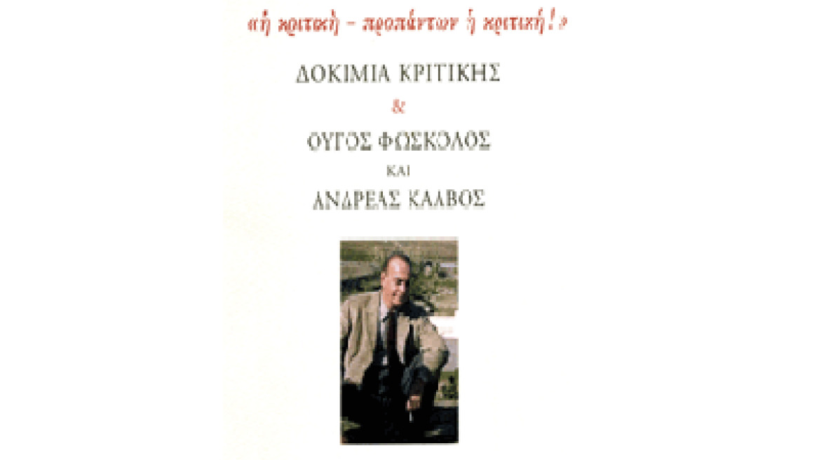 Δημήτρης Νικολαρεΐζης: Η κριτική - προπάντων η κριτική