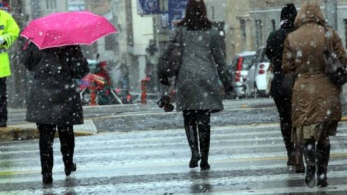 Χιόνια, βροχές και καταιγίδες την Παρασκευή