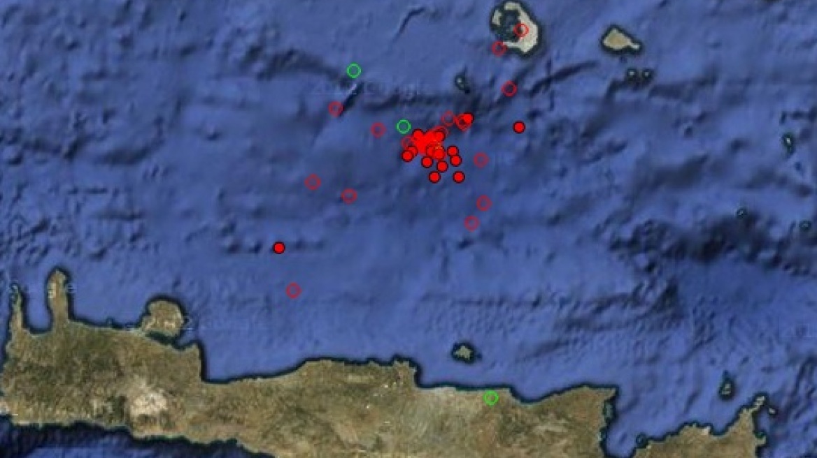 Νέα ισχυρή σεισμική δόνηση ανάμεσα σε Κρήτη και Σαντορίνη