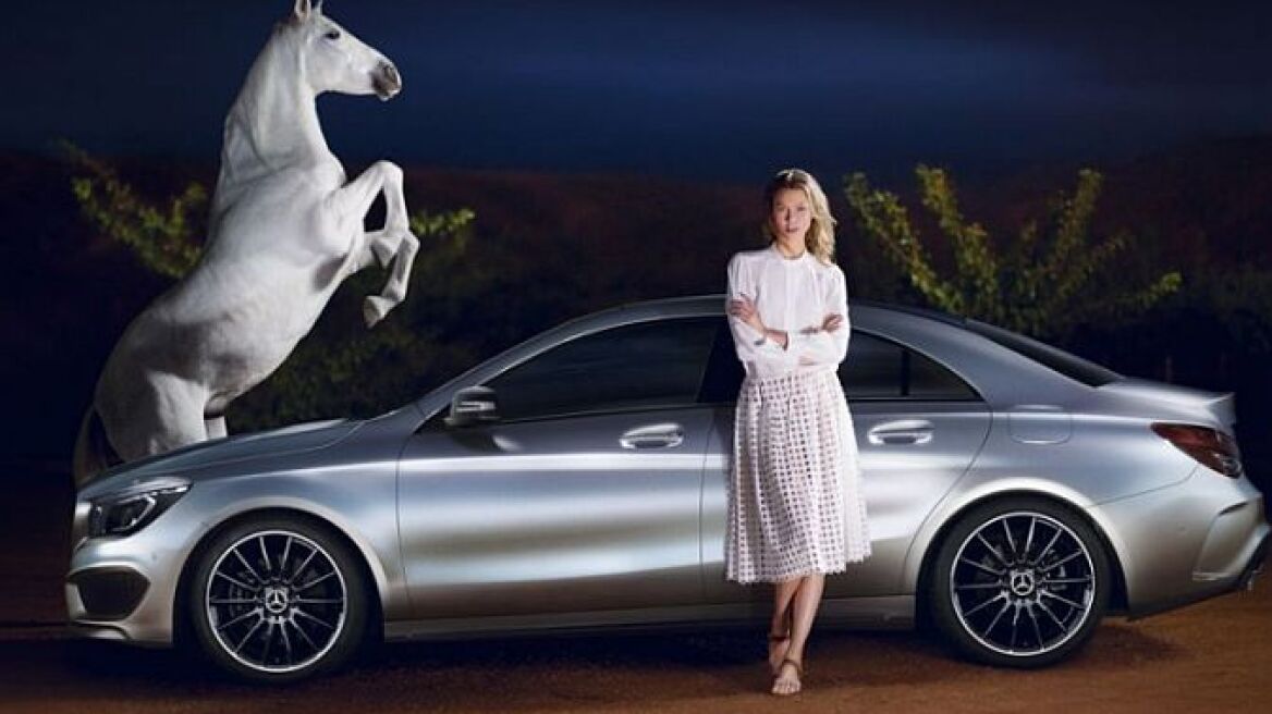 H... supermodel Mercedes CLA (video)