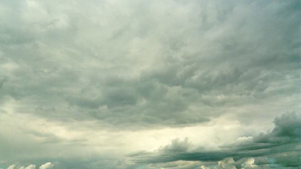 Cloudy weather with rainfall and local storms