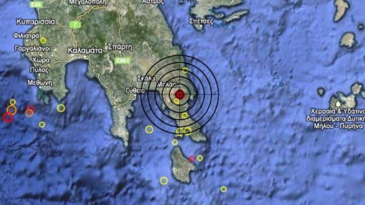Σεισμός 4,1 Ρίχτερ στη Λακωνία