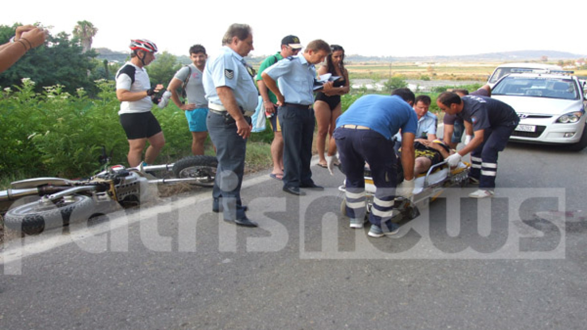 Σοβαρός τραυματισμός οδηγού μοτοσυκλέτας σε σύγκρουση με ποδήλατο