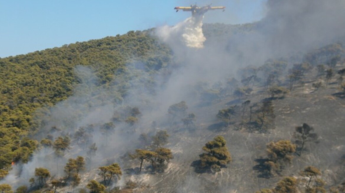 Σε ύφεση η πυρκαγιά στα Κύθηρα 