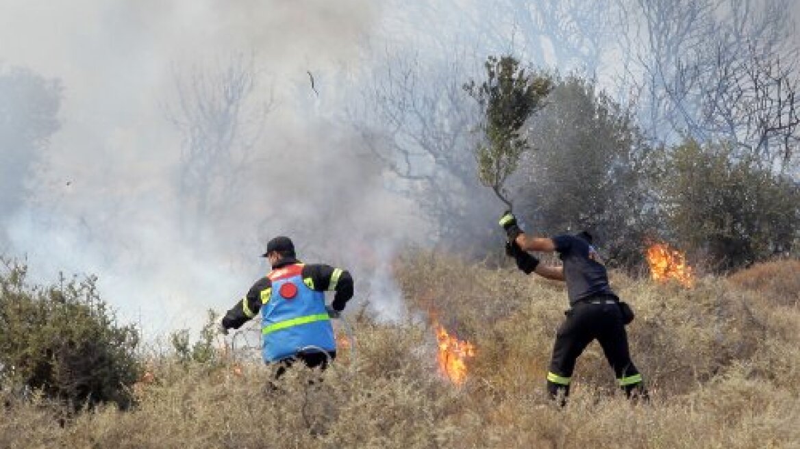 Γούβες Ηρακλείου: Τεράστια καταστροφή από την πυρκαγιά στο πεδίο βολής 