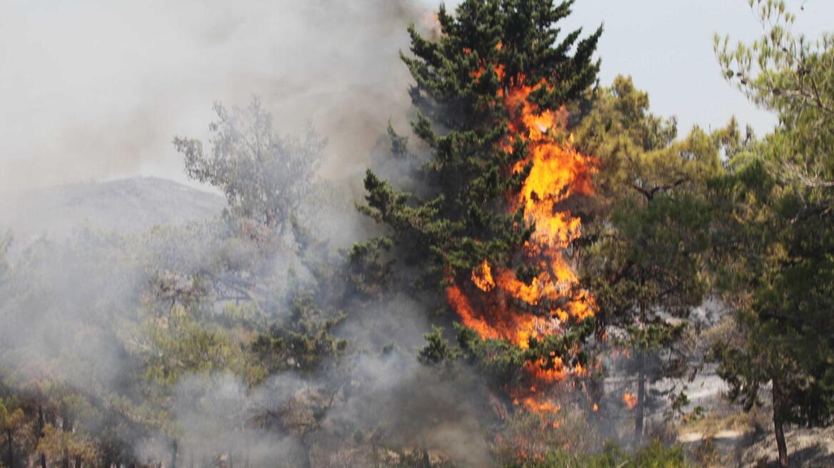 Καλύτερη η εικόνα από την πυρκαγιά στη Ρόδο 