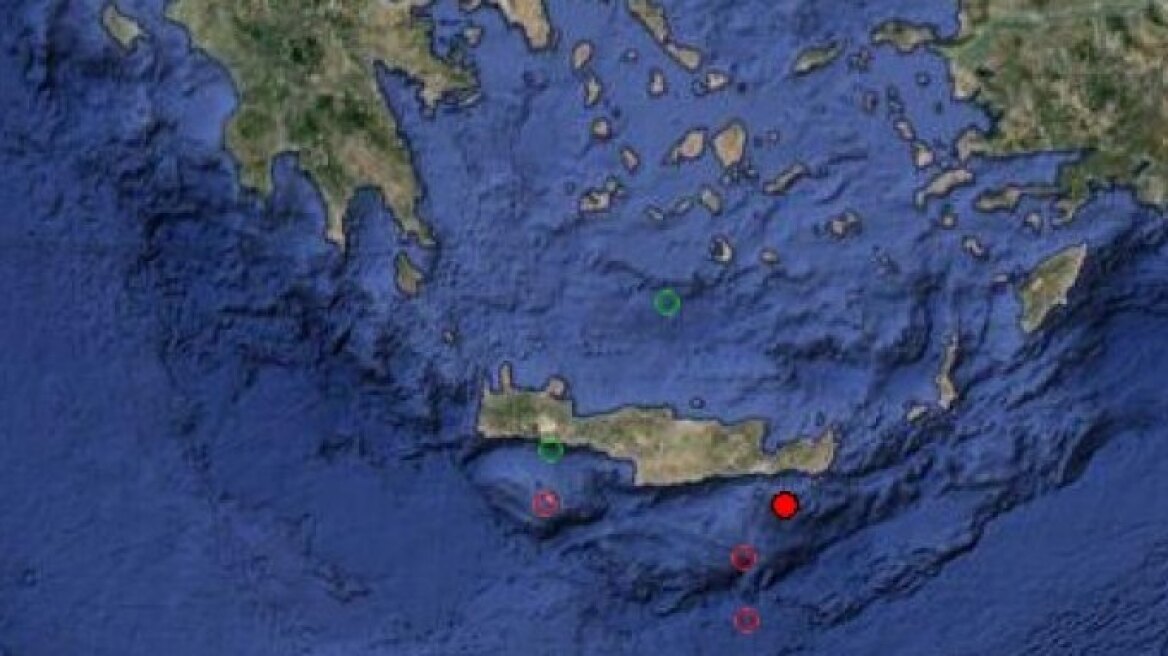 Νέος σεισμός 3,7 Ρίχτερ ανατολικά του Ηρακλείου