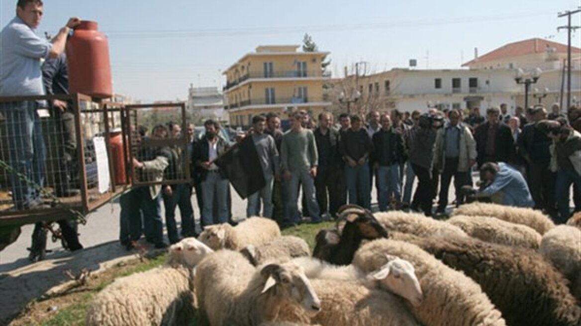 Διαμαρτυρία κτηνοτρόφων στην Κομοτηνή