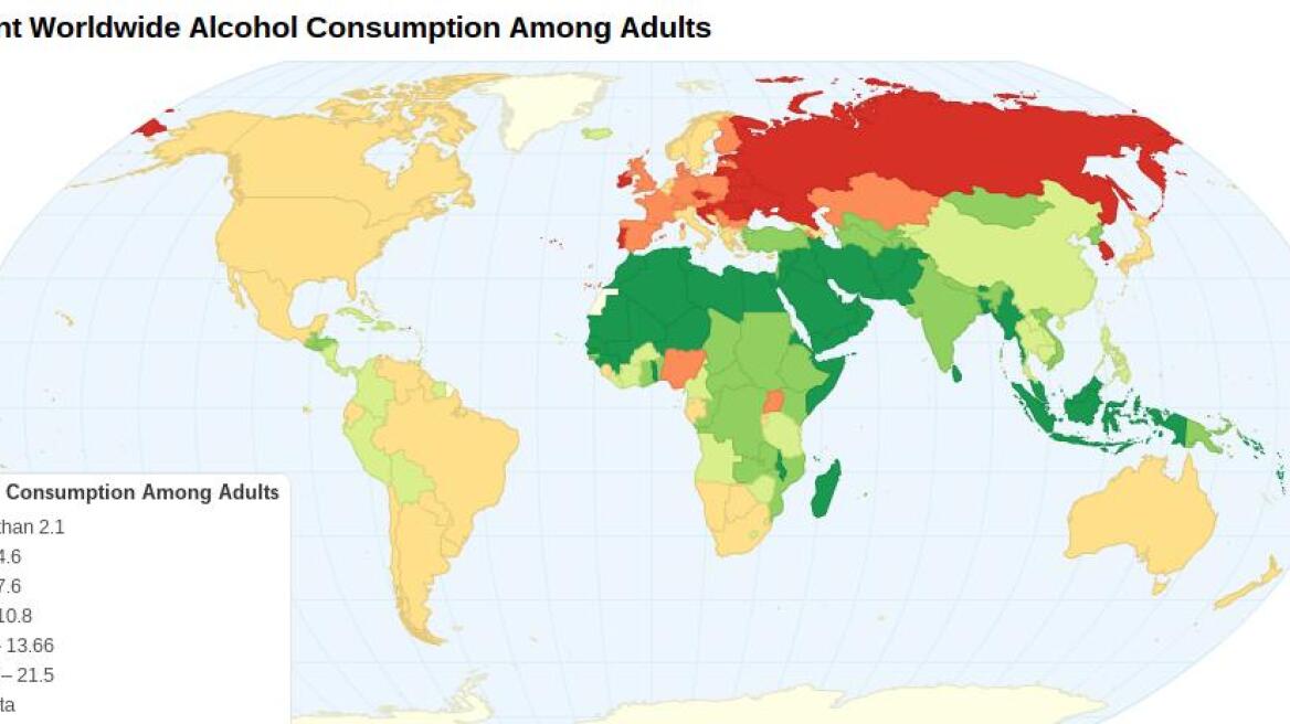 Βότκα, μπύρα ή ουίσκι; Δείτε τι πίνουν οι κάτοικοι του πλανήτη μας!