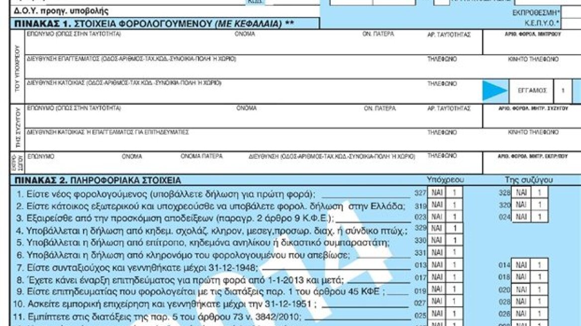 Οι «κωδικοί» που οδηγούν σε φόρους 7 δισ. ευρώ: Ολες οι παγίδες 