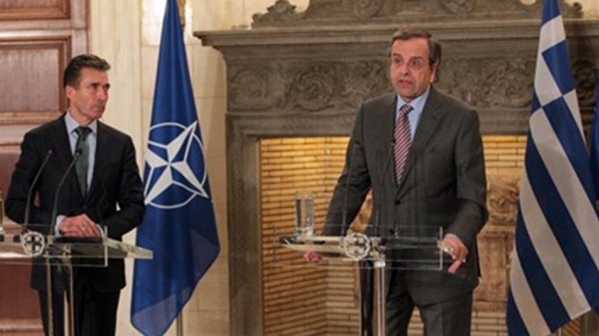 Samaras meeting with Rasmussen: The NATO SG condemned the bloodshed in Ukraine