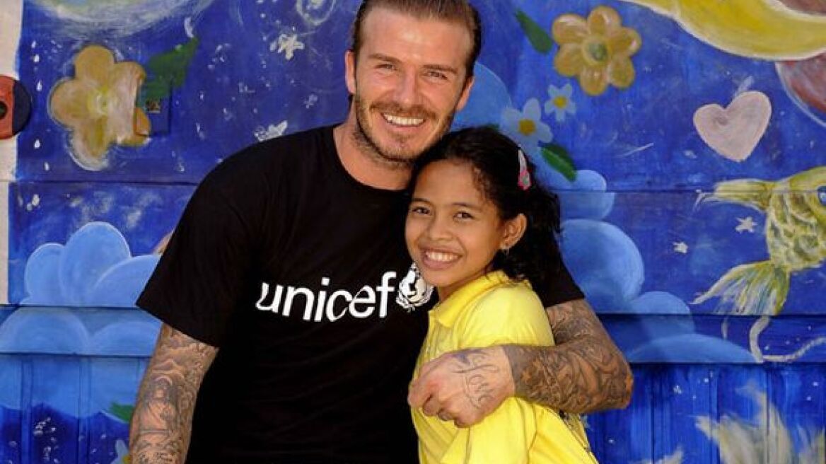 Η Unicef έστειλε τον David Beckham στις Φιλιπίννες