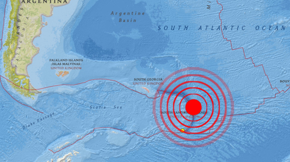 Σεισμός 7,1 Ρίχτερ στο Νότιο Ατλαντικό Ωκεανό