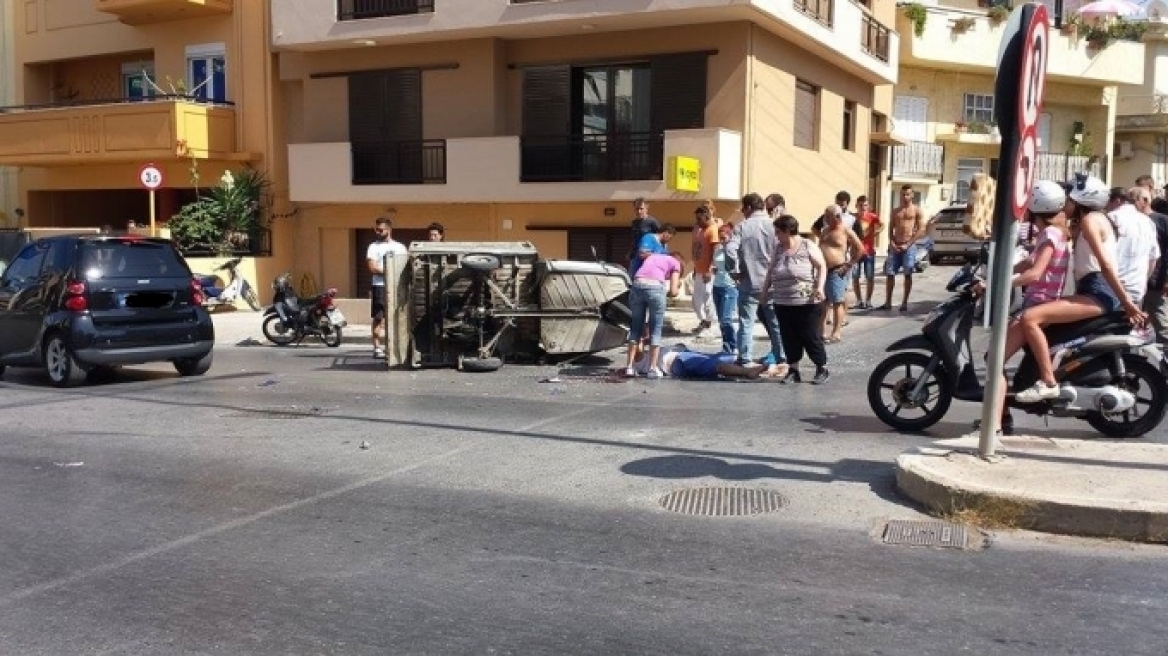 Τροχαίο με τρίκυκλο στο Ηράκλειο 