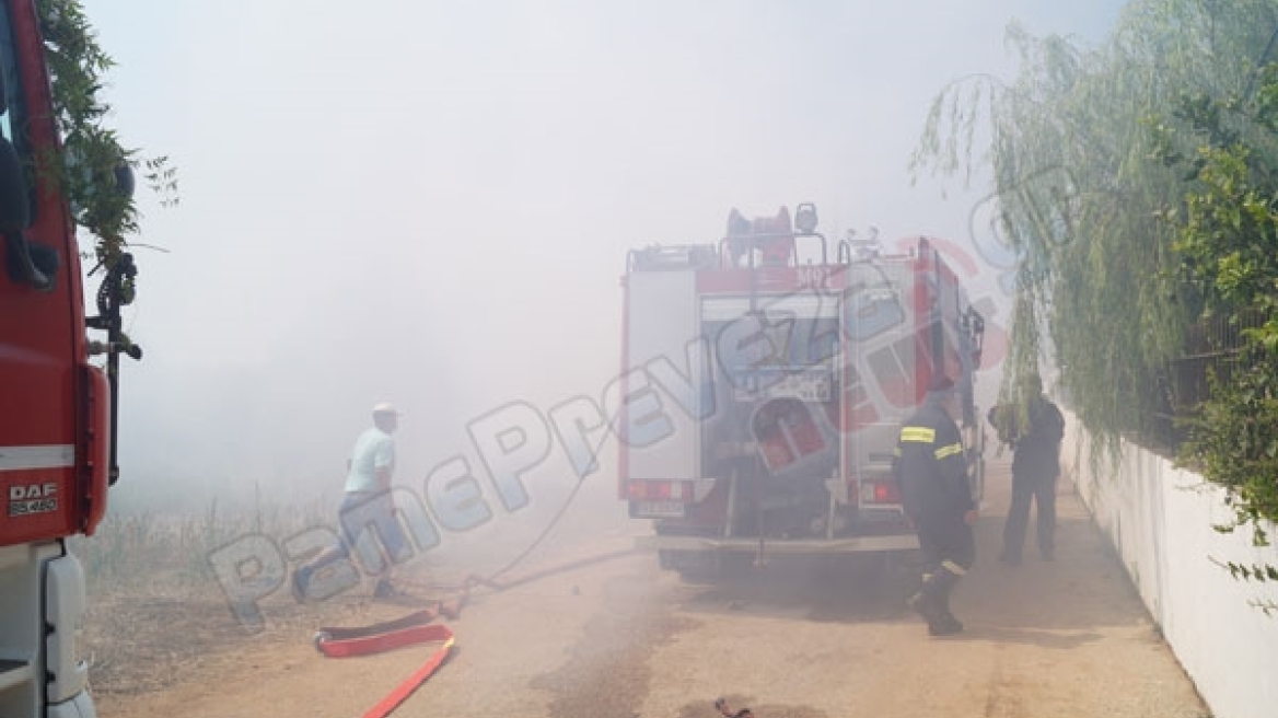 Πρέβεζα: Οι φλόγες έφτασαν σε απόσταση αναπνοής από τα σπίτια