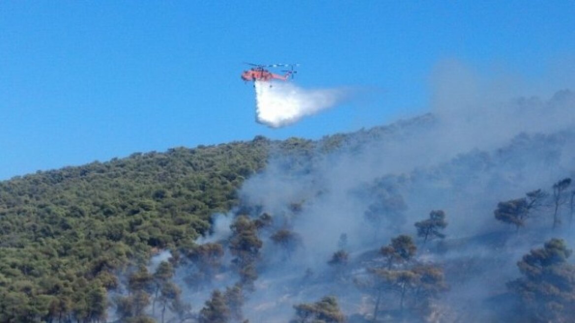 Σε ύφεση η φωτιά στην Κόρινθο 