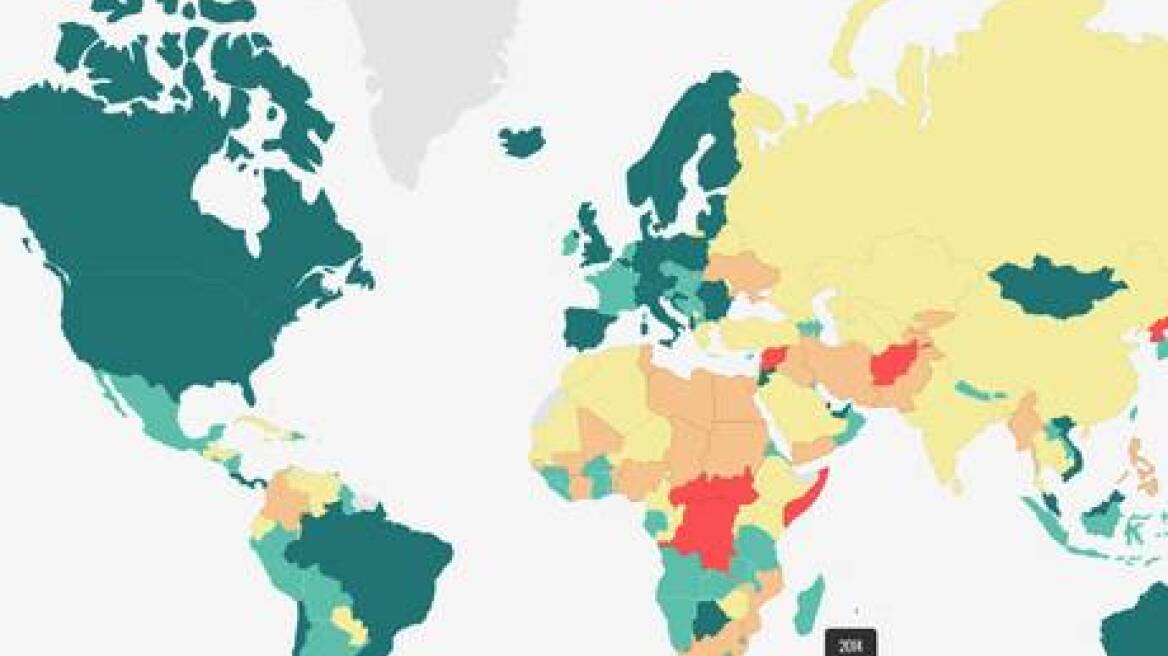 Μόνο 11 χώρες παγκοσμίως δεν εμπλέκονται σε κάποια σύγκρουση!