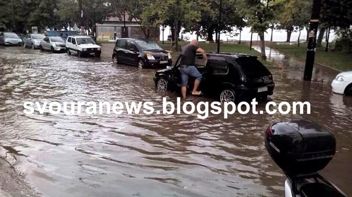 Βίντεο: «Ποτάμια» έγιναν οι δρόμοι της Καστοριάς