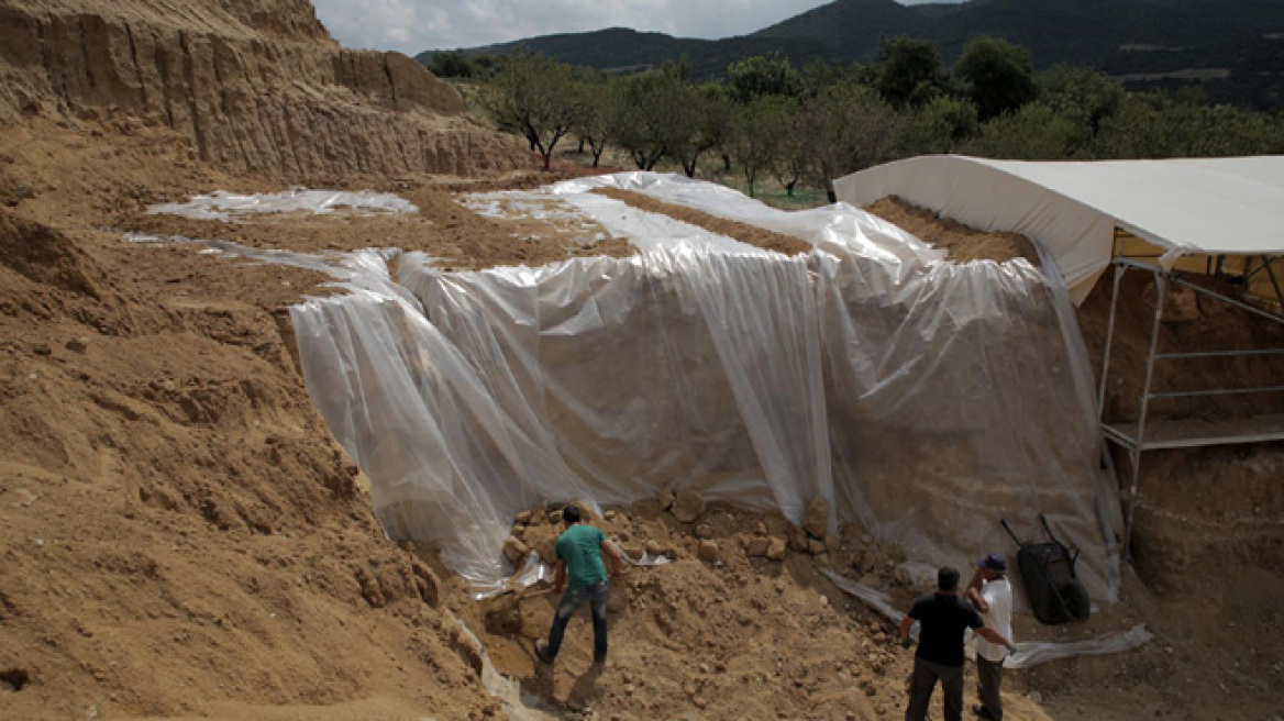 Διακόπηκαν οι εργασίες στην Αμφίπολη λόγω κακοκαιρίας 