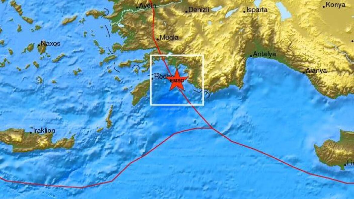 Σεισμος 4,1 Ρίχτερ «ανησύχησε» τη Ρόδο