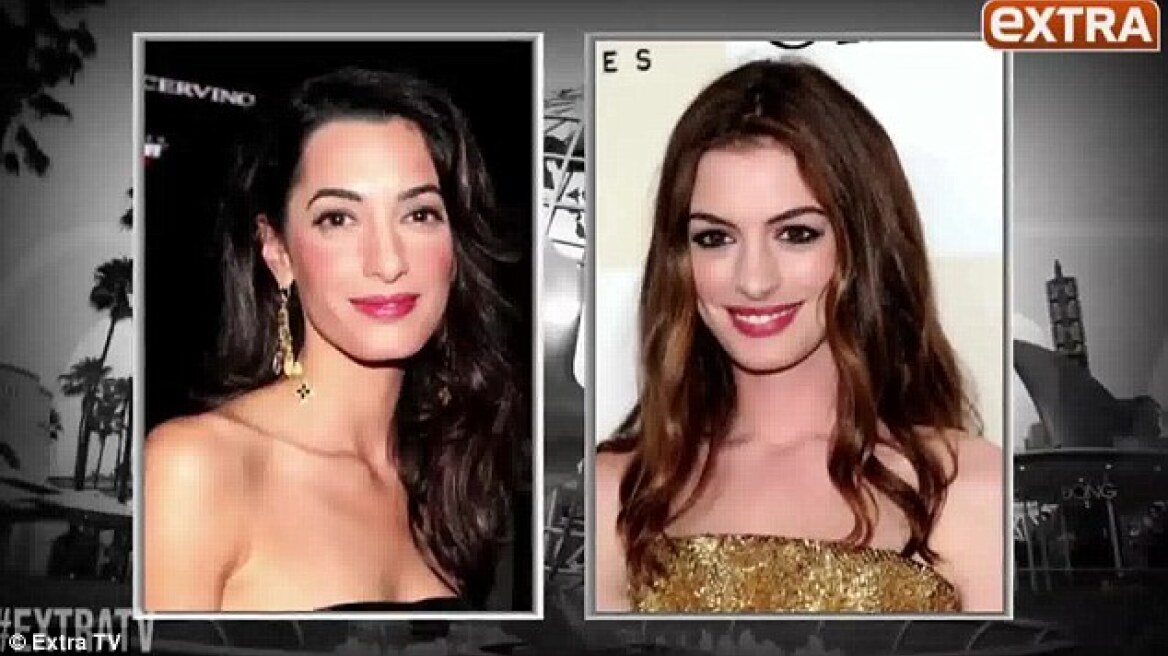 Amal Clooney- Anne Hathaway: Μήπως μοιάζουν λιγάκι;