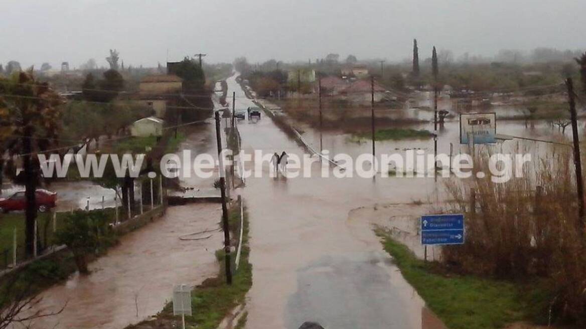 Φωτογραφίες: Πλημμύρισαν χωριά στη Μεσσηνία