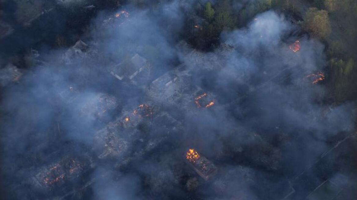 Συναγερμός από μεγάλη φωτιά που κατευθύνεται προς τον σταθμό του Τσέρνομπιλ