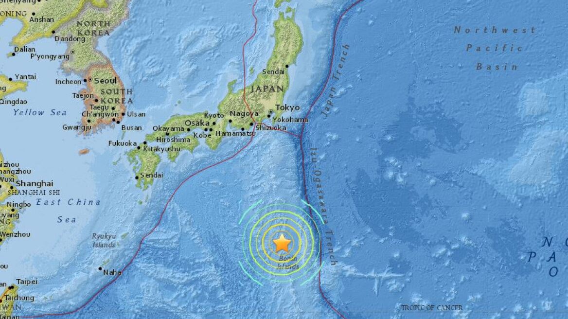 Σεισμός 7,8 Ρίχτερ ανοιχτά της Ιαπωνίας έγινε αισθητός μέχρι το Τόκιο