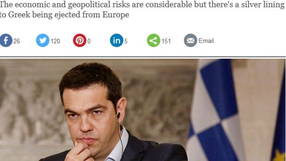 Telegraph: Γιατί ένα Grexit θα ωφελούσε τρομερά τη Βρετανία