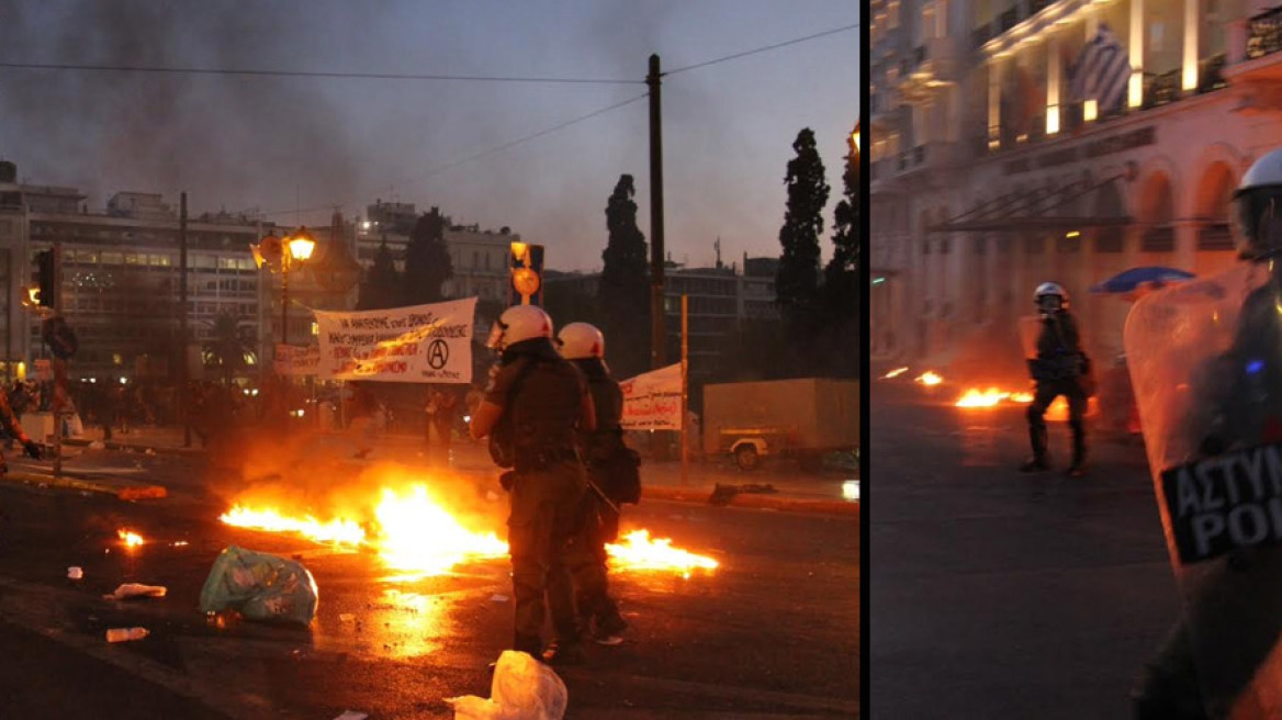 Alert! Μολότοφ και χημικά στο συλλαλητήριο στο Σύνταγμα 