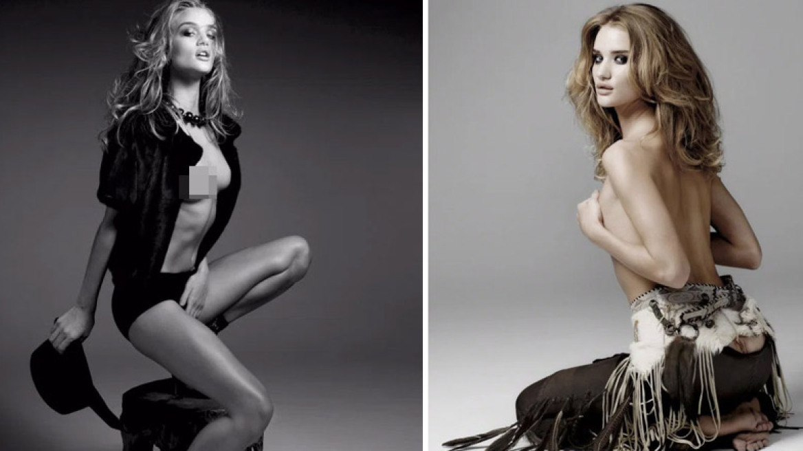 Νέα τόπλες φωτογράφιση από τη Rosie Huntington-Whiteley 