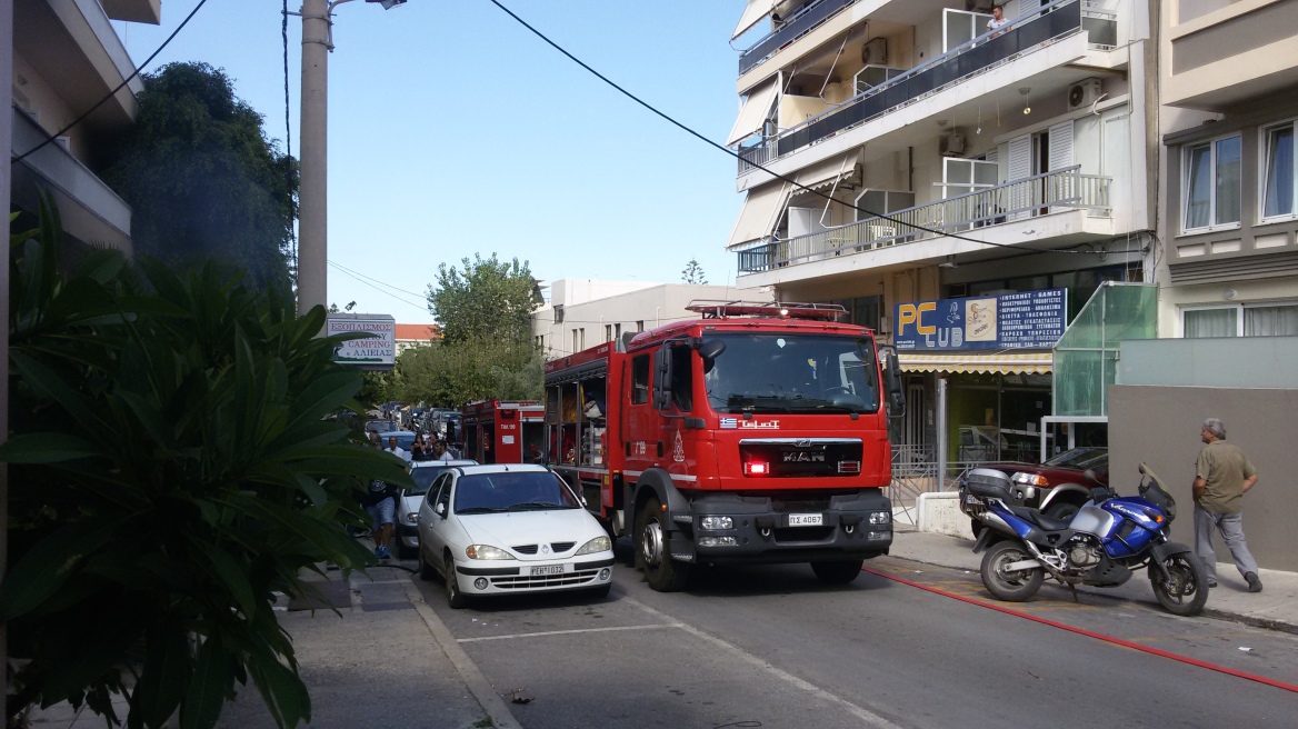 Πυρκαγιά σε κατάστημα στο Ρέθυμνο