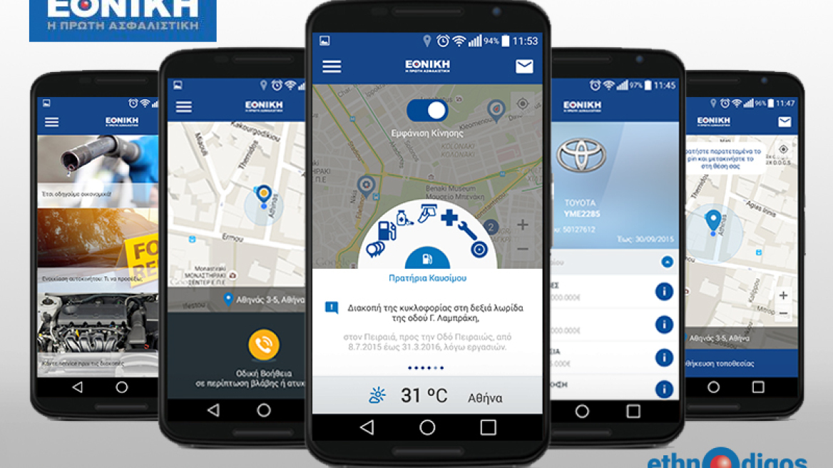 Η Εθνική Ασφαλιστική επενδύει στην καινοτομία και λανσάρει τη νέα πρωτοποριακή εφαρμογή για κινητά “Ethnodigos”