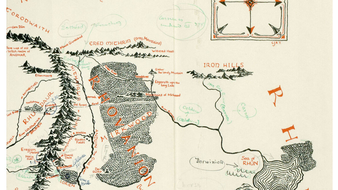 Βρέθηκε χάρτης της «Μέσης Γης» με σημειώσεις του ίδιου του Τζ. Ρ.Ρ. Τόλκιν