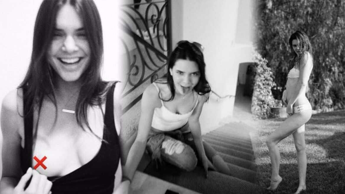 H Kendall Jenner μας δείχνει το στήθος της και μας βγάζει γλώσσα 