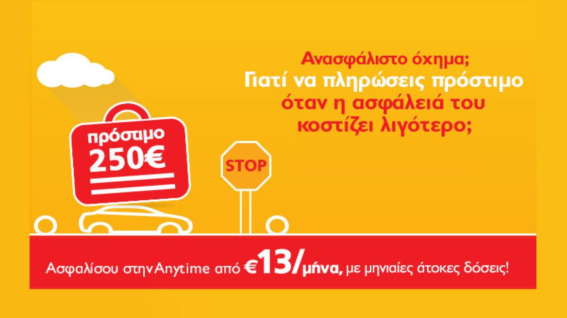 Anytime: Το ανασφάλιστο αυτοκίνητο κοστίζει ακριβά! 