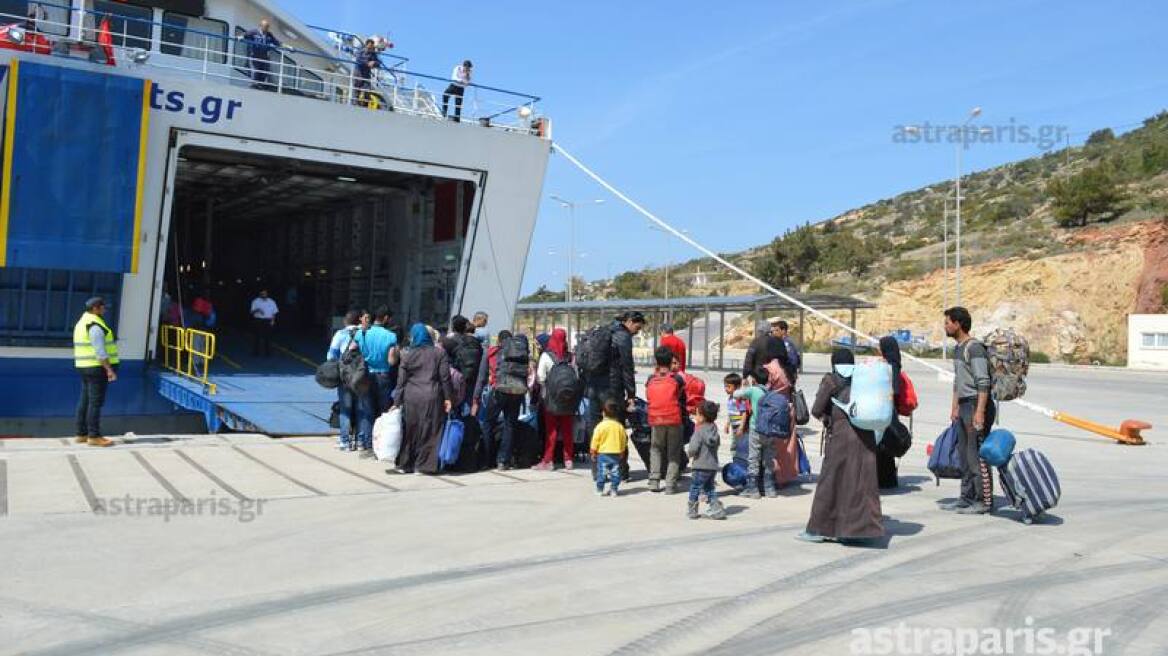 Χίος: 225 Σύροι μετανάστες αναχώρησαν οικειοθελώς για τη Λέρο