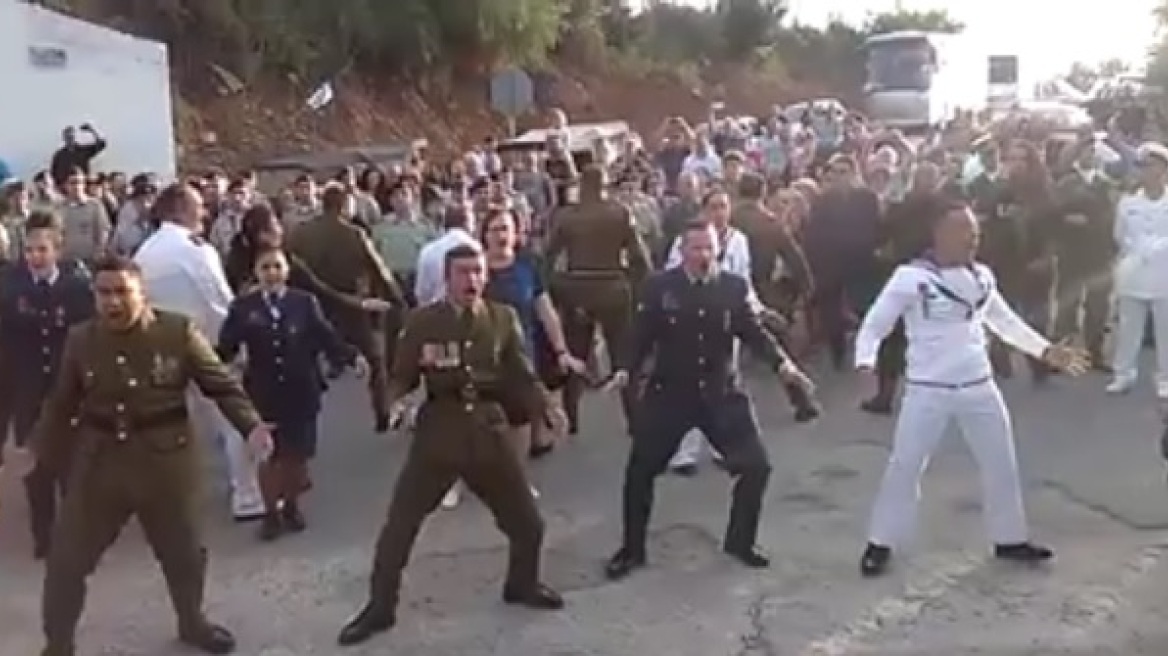 Watch Maori Haka Dance on Crete in memory of Battle of 42nd Street