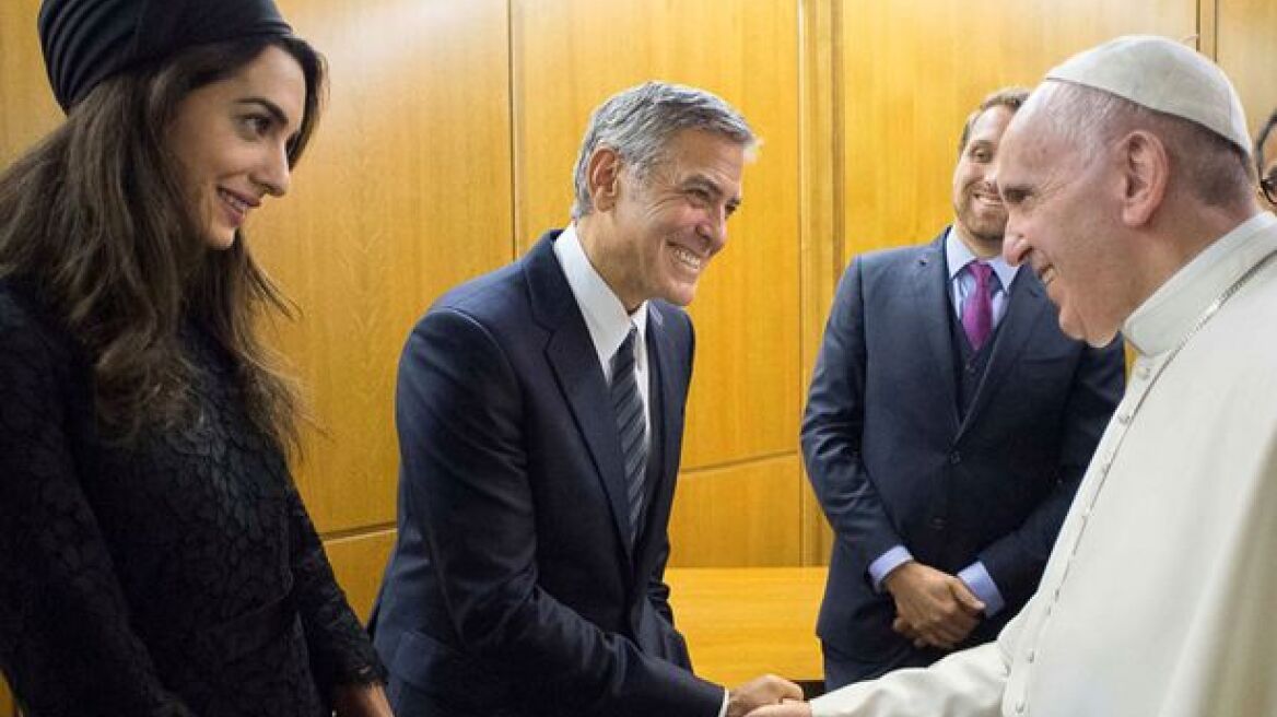 George Clooney - Amal Alamuddin: Η συνάντηση με τον Πάπα Φραγκίσκο