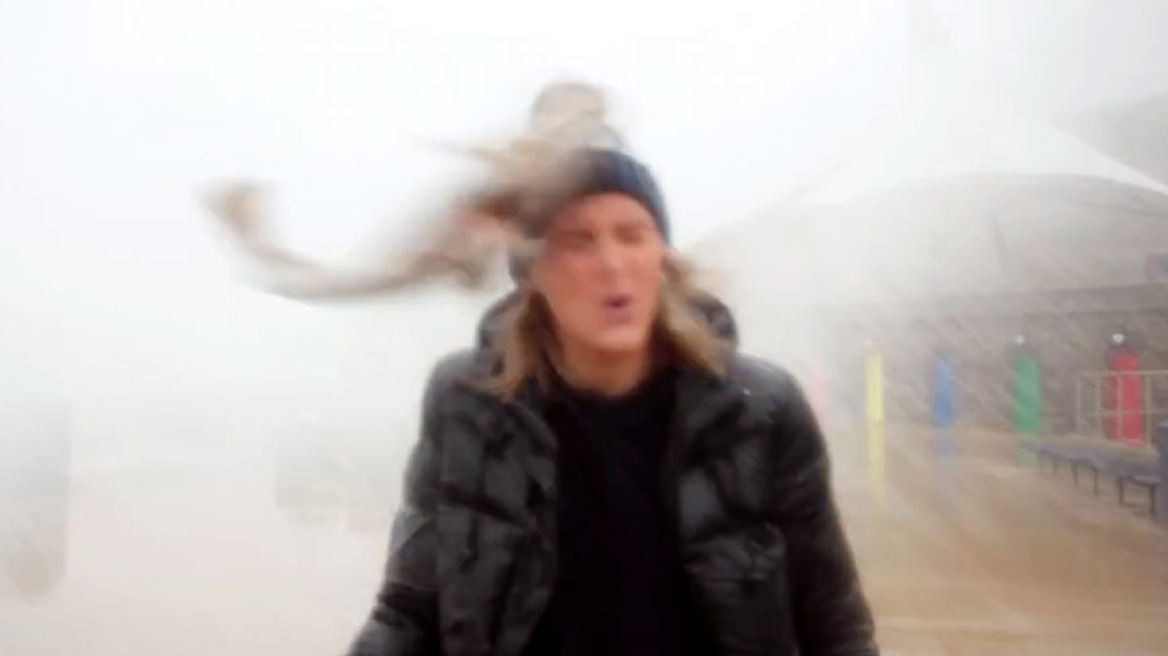 Wannabe weather girl KO’d by fish! (funny video)