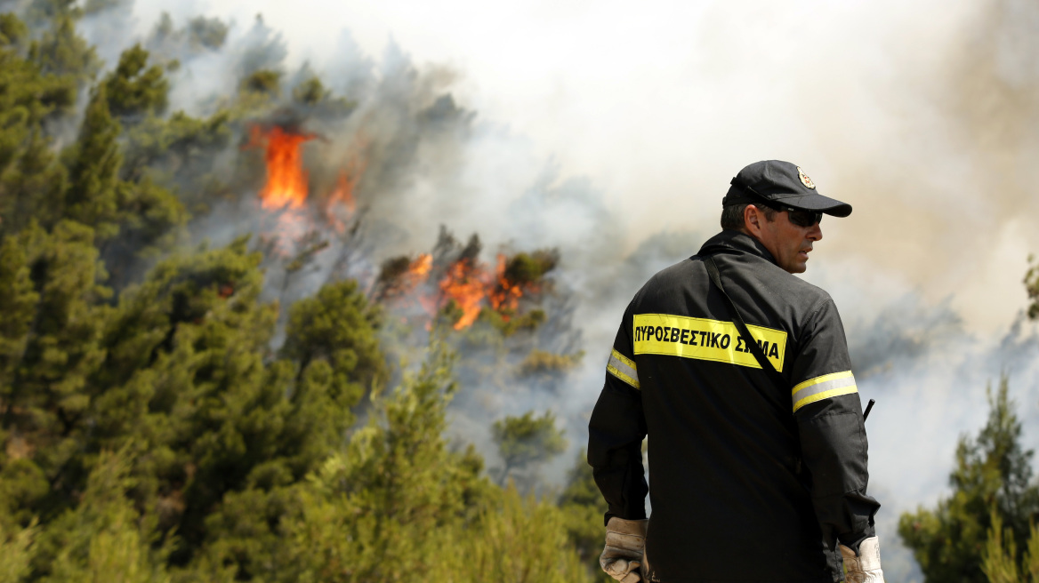 Σε δύο μεγάλα μέτωπα μαίνεται ακόμη η φωτιά στα Δερβενοχώρια