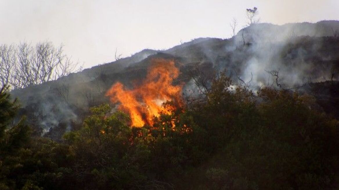 Σε ύφεση η πυρκαγιά στο Κάτω Σούλι Μαραθώνα