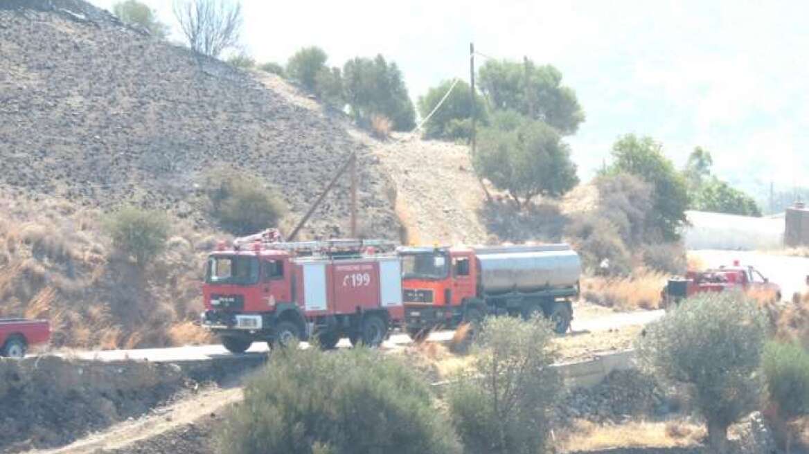 Υπό έλεγχο η φωτιά στο Ρέθυμνο