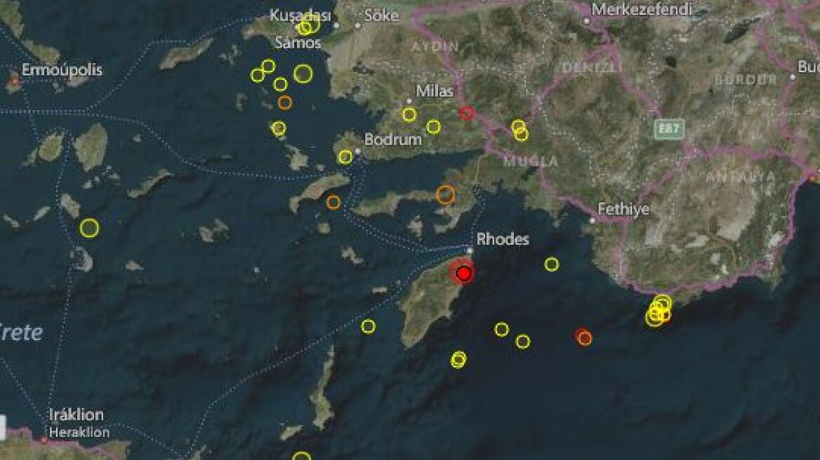 Σεισμός 4,2 Ρίχτερ κοντά στην Ρόδο 