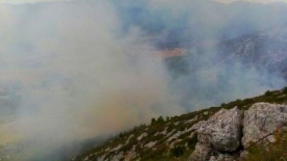 Σε ύφεση η πυρκαγιά σε δασική έκταση στο 'Ορος Πάστρα