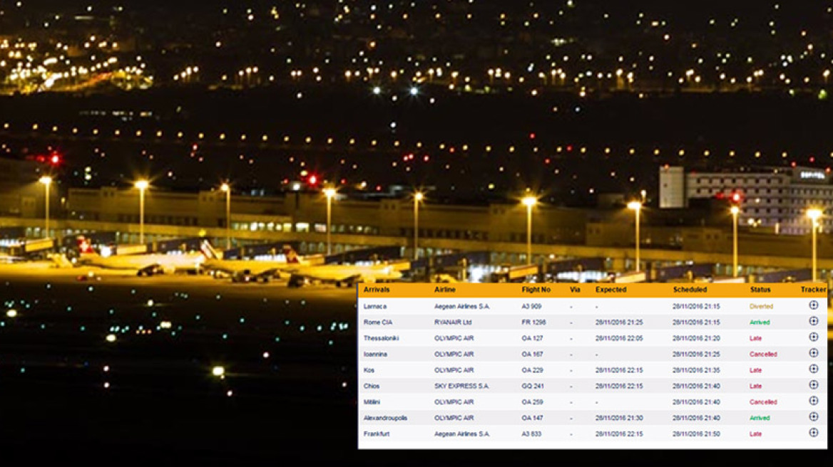 Σφοδρή καταιγίδα στο «Ελ. Βενιζέλος» - Εκτροπές και καθυστερήσεις πτήσεων