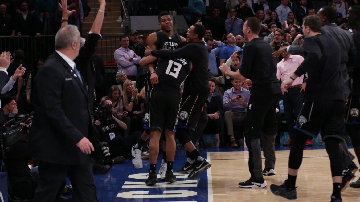 Βίντεο: Με buzzer beater του Αντετοκούνμπο οι Μπακς 105-104 τους Νικς!