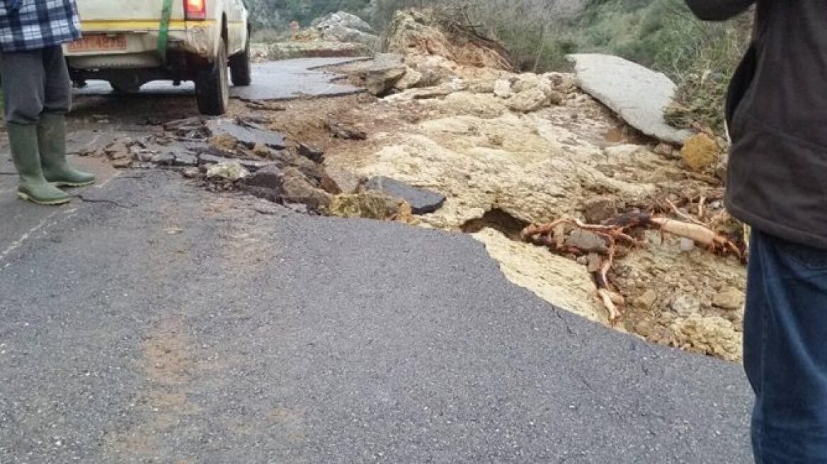 Εικόνες βιβλικής… καταστροφής από την κακοκαιρία στην Δυτική Κρήτη