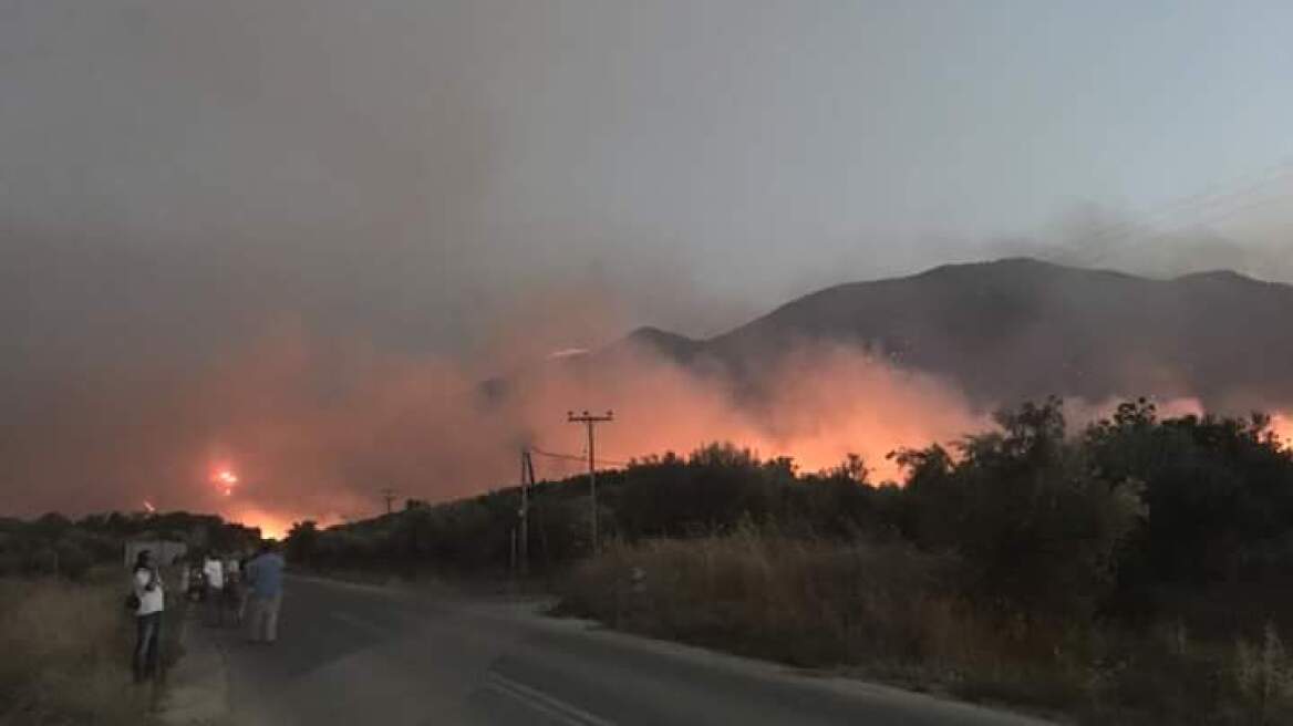 Σε πύρινο κλοιό η ανατολική Μάνη: Κάηκαν σπίτια σε χωριά