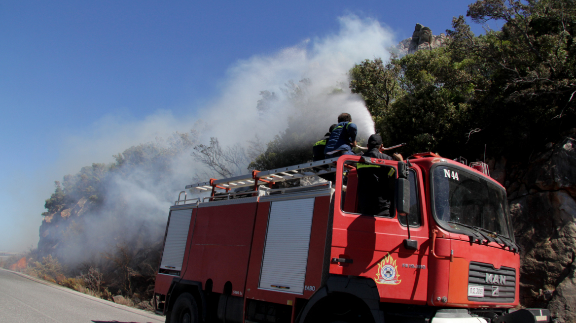 Ρέθυμνο: Μάχη με τις φλόγες και τα μελτέμια δίνουν οι πυροσβέστες